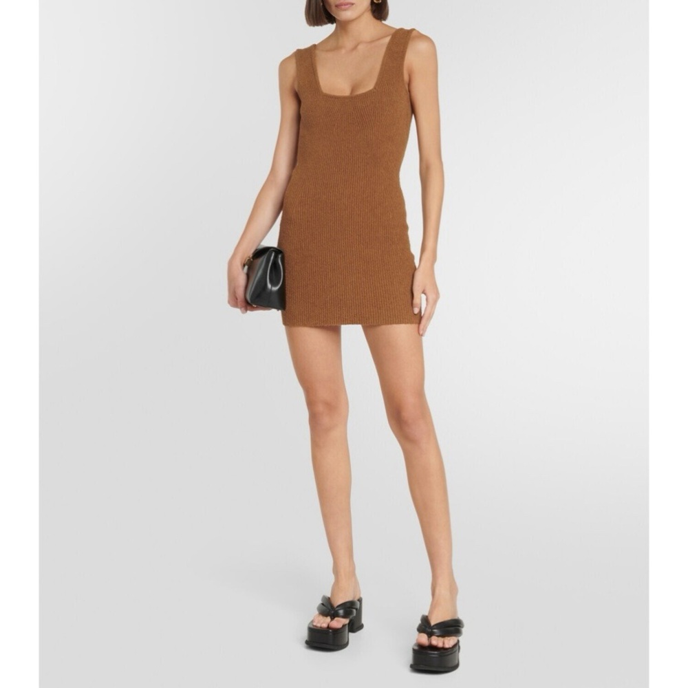 Wardrobe.NYC Brown Sleeveless Knit Dress